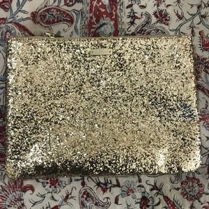 Kate Spade Gold Sequined Clutch